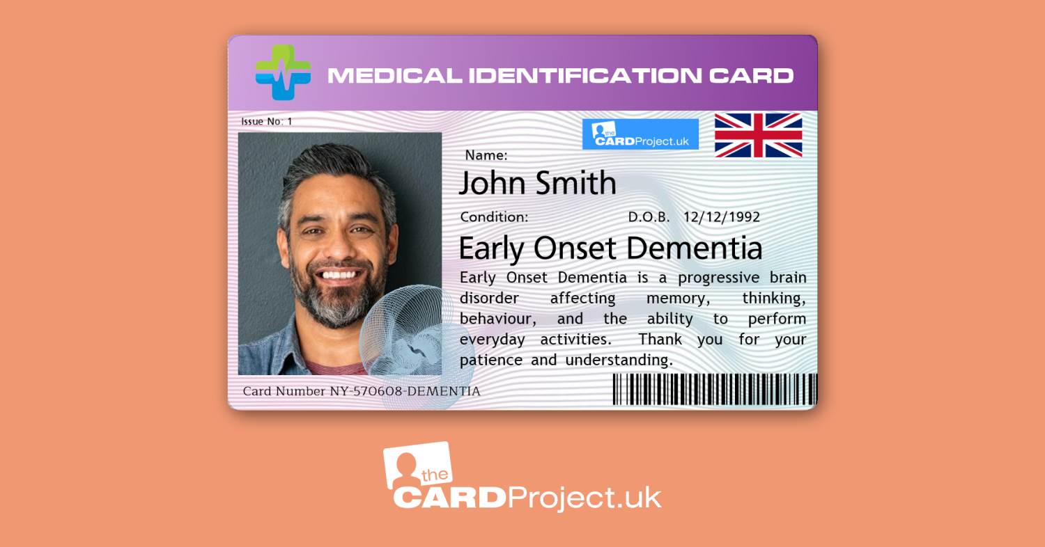 Early Onset Dementia Premium Medical Card (FRONT)